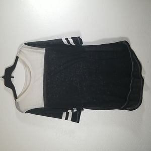 Women's Top Size L Black and Cream